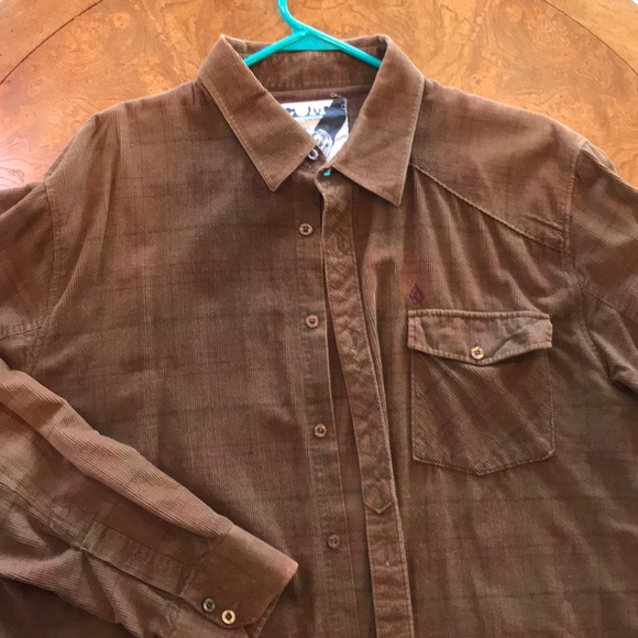 Volcom corduroy long sleeve button down shirt - Picture 3 of 8